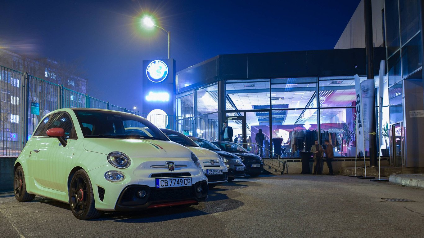 Успешен старт за новия шоурум на Alfa Romeo, Jeep, FIAT и Abarth в София 3 Емблематичните автомобили със спортен заряд Abarth